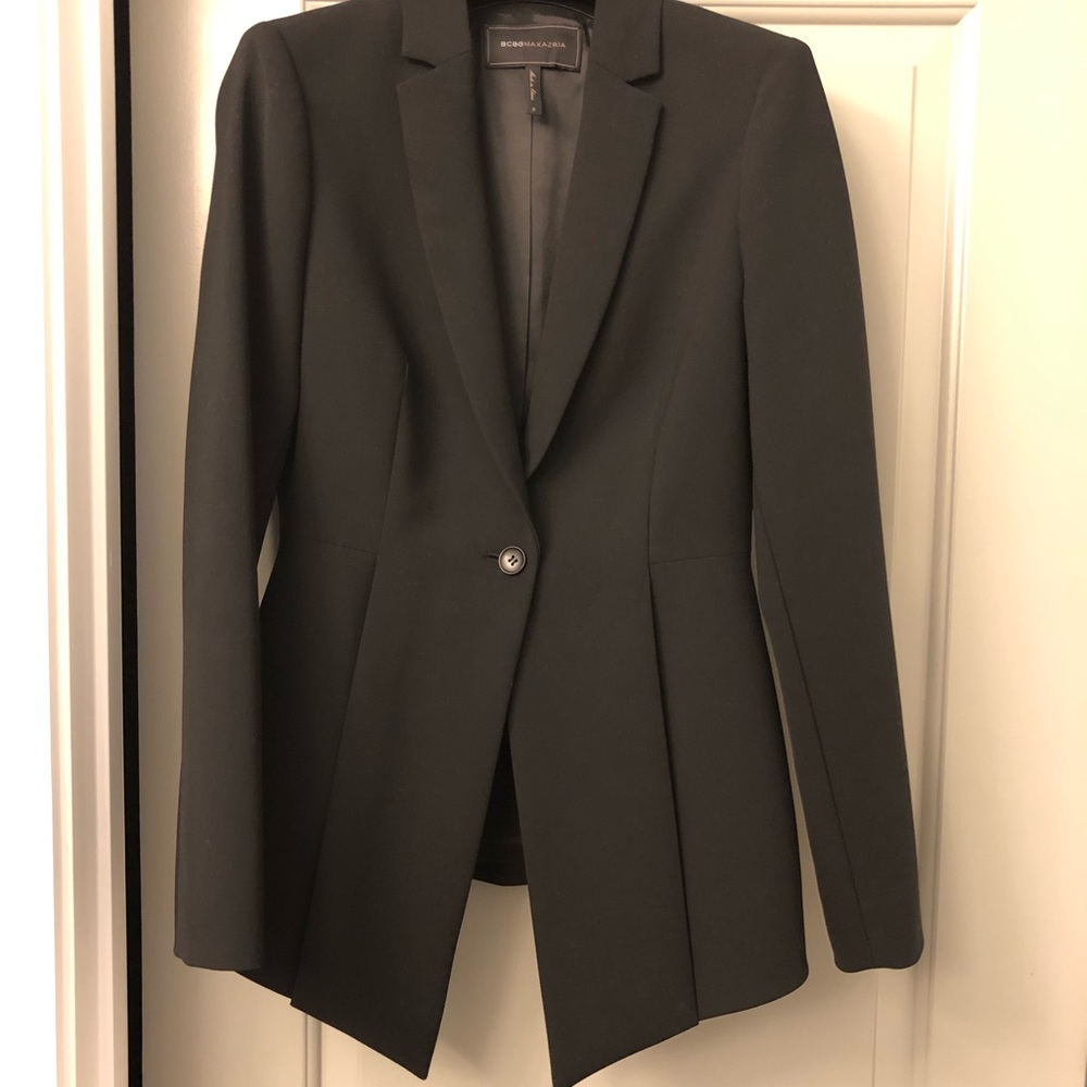 BCBGMazAzria black peplum jacket